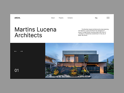 Martins Lucena Architects concept. branding graphic design logo ui