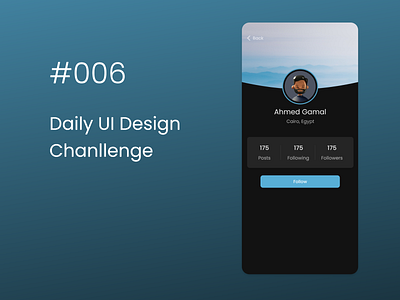 Daily UI #006 - User Profile dailyui ui user profile