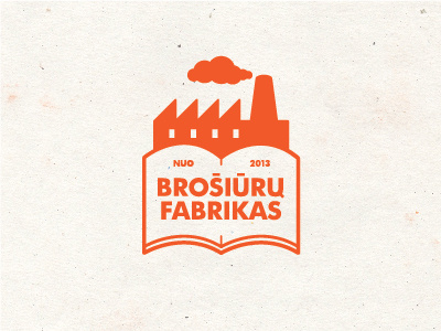 Logo brochure factory identity logo logotype orange printing