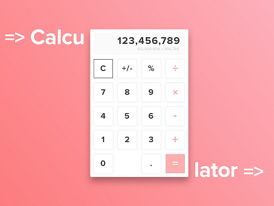 Caluculator #dailyui #004 dailyui ui