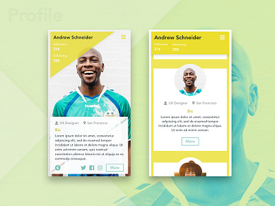 User Profile - #dailyui #006 dailyui ui