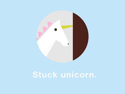 Stuck unicorn design graphic