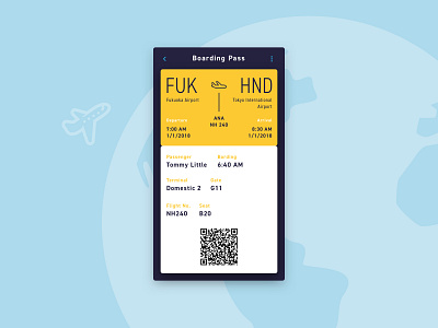 Boarding Pass #dailyui #024 dailyui ui