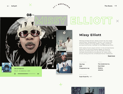 90's Nostalgia Missy Elliott graphic design ui