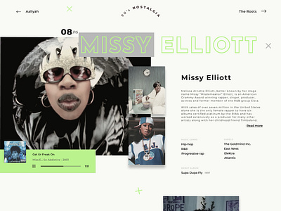 90's Nostalgia Missy Elliott graphic design ui