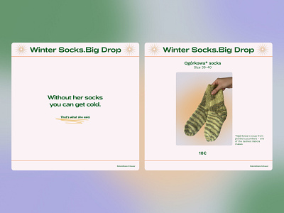 Winter socks. Quick e-commerce drop. branding graphic design ui ux