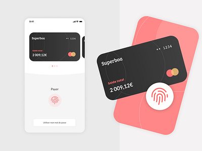 Credit Card Checkout - Fingerprint - Daily UI #2 app bank branding buy card challenge credit card daily ui design euro fast fingerprint mobile money pay purchase ui