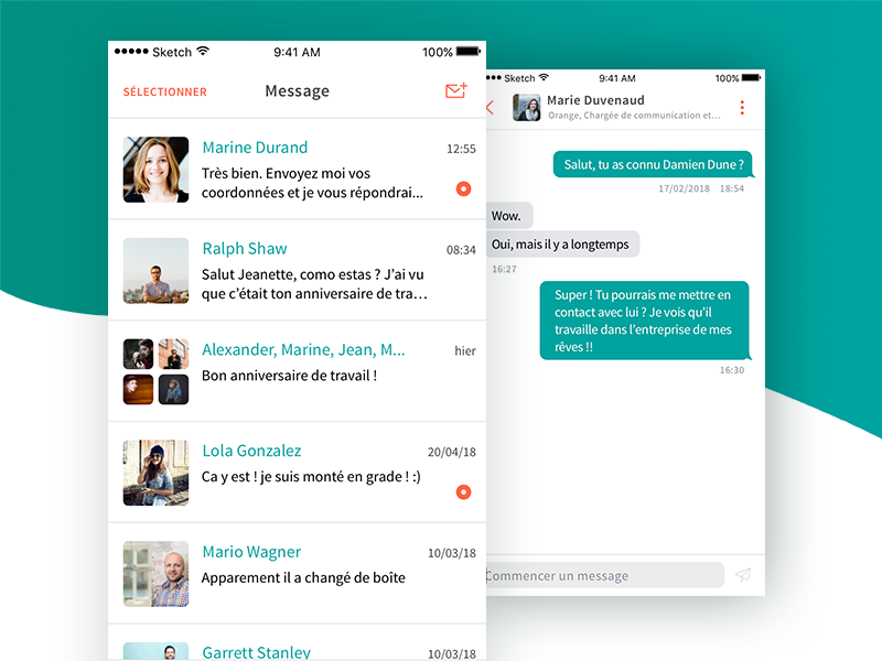 Message mobile messagerie discussion chat mobile message