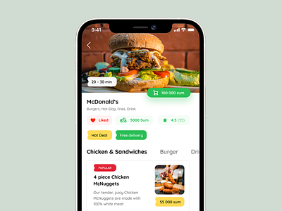Food Delivery mobile app design