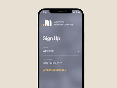 Sign Up – Tennis mobile app