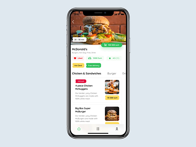 Food delivery — Mobile App aif animation app clean delivery design express food food delivery interface iu design mobile mobile app motion restaurant ui ux