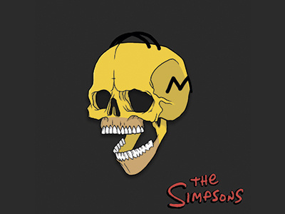 Сien Muertes "Homer" art cartoon homer illustration simpsons skull