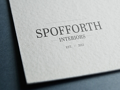 Spofforth Logo Design branding design interior logo logo design