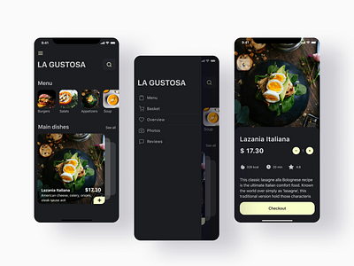 Restaurant App app cafe design eat interface ios menu mobile restaurant ui ux
