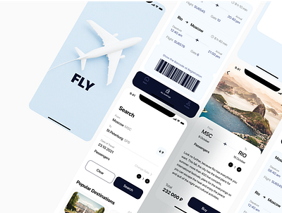 Flight ticket booking app airplane airport boarding pass booking app design flight ticket ios travel