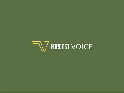 Forcast Voice Logo branding business logo design graphic design illustration lettermark logo logo maker minimalist modern professional logo typography unique wordmark