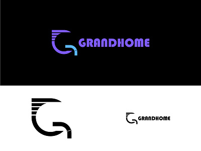 Grandhome Logo branding business logo design graphic design illustration lettermark logo logo maker logotype minimalist modern professional logo unique wordmark