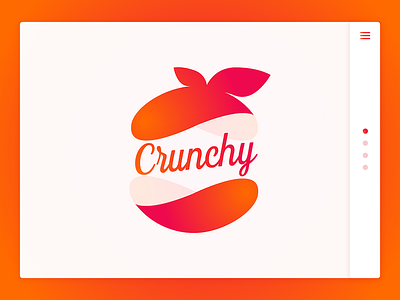 Crunchy Logo apple gradient logo orange red