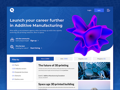 Very Blue Website blue design gradient ui uidesign ux webdesign website