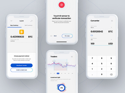 Crypto Mobile UI Kit adobe xd app app design crypto crypto app design mobile app mobile ui sketch sketch app sketch ui ui ui design ui kit