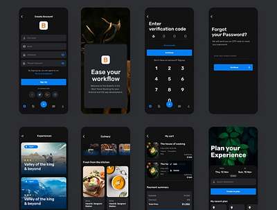 Travel App UI Kit adobe xd app app design app ui app ui kit design flutter kotlin mobile app react native swift travel travel app ui ui design ui kit