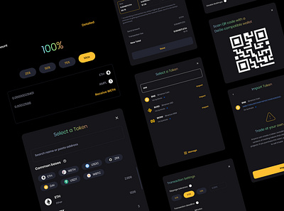 A Decentralized Trading Protocol UI adobe xd app app design crypto crypto app cryptocurrency design mobile app ui ui design ui kit