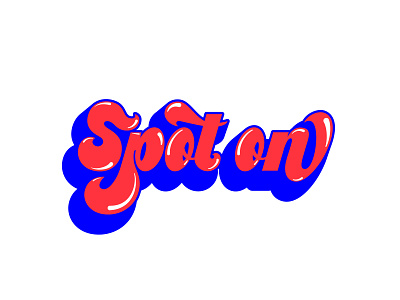 Spot on lettering logo design lettering logo type typography