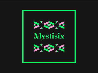 Mystisix Pattern Design (front & back cover) band branding custom design font illustration letter minimalism modular music pattern serif shapes triangle triangles type typeface typography vector