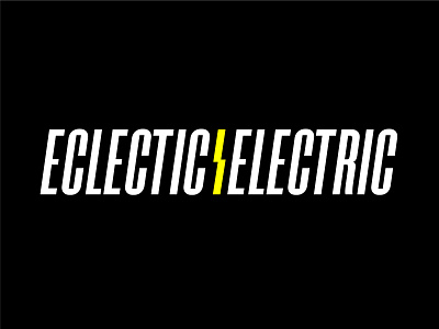 Eclectic Electric V.1 design eclectic electric lightning logo music thunderbolt type typography vector yellow