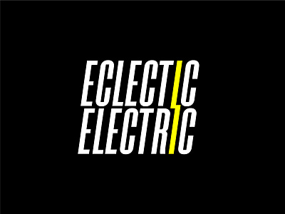 Eclectic Electric V.2 band black bolt design eclectic electric lightning logo music musical rock type typography vector vibes white yellow