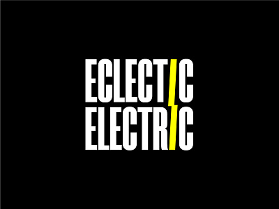 Eclectic Electric V.3 band black bolt design eclectic electric lightning logo music rock thunderbolt type typography vector vibes yellow