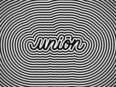 Unión calligraphy design lettering stroke type typography vector