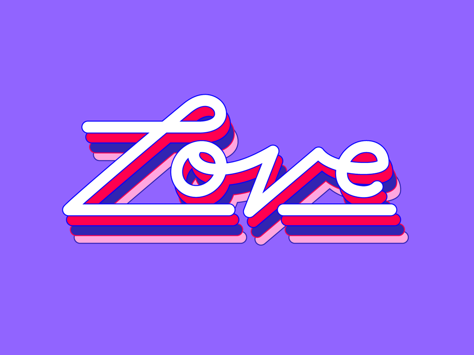 Love animation calligraphy design gif illustration loop love type typography vector