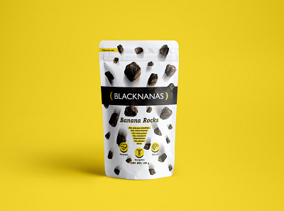 BLACKNANAS banana bananas blacknanas branding dehydrated design healthy illustration insights packaging photography premium product rock rocks snack