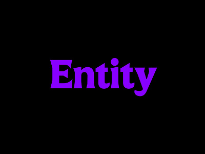 Entity custom design entity font purple type typography vector