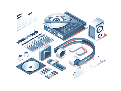 Isometric Media Illustration