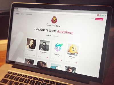 Designer List design designer graphics muzli portfolio profile ui ux web