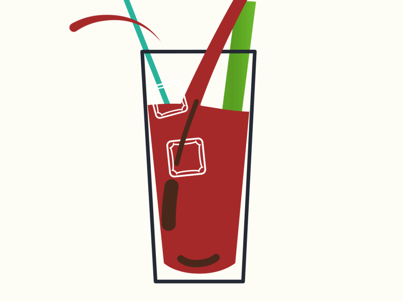 Bloody Mary animation cocktail design dribbble drink illustration keyframe motion graphics tomato vector vodka