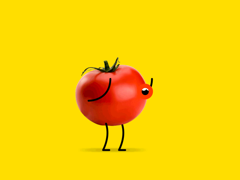 Tomato animation celebrate design dribbble go health illustration jump keyframe motion graphics tomato