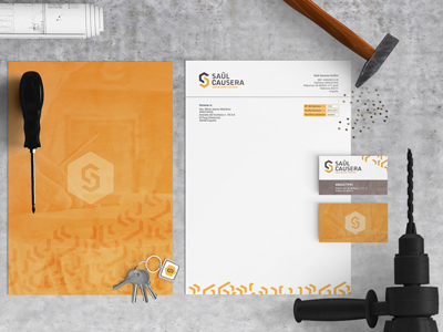 Identity For Entrepreneur in the Construction Business branding business cards construction development handyman identity logo