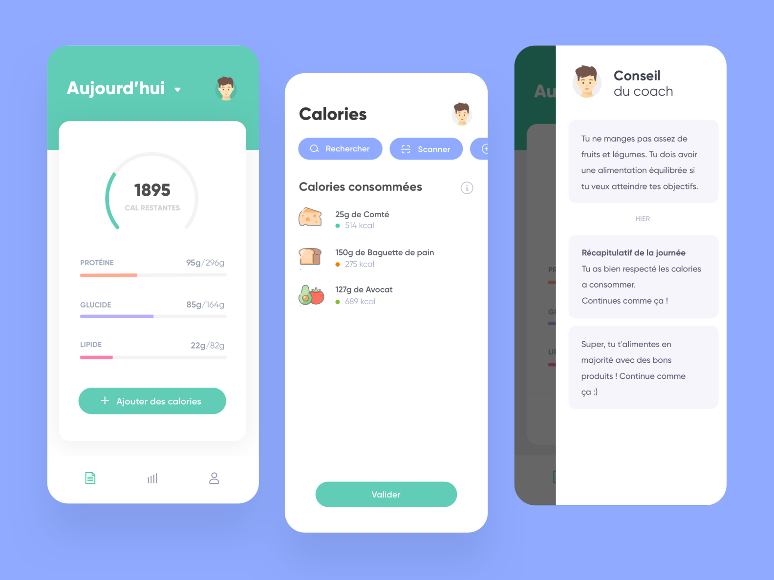 Nutrition Coach App by Martin Berbesson on Dribbble