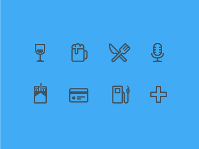 icons app application beer card flat food fuel icon icons illustration line mic