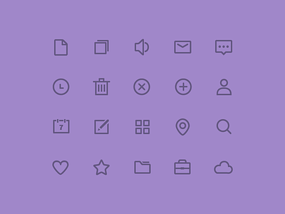 Icons flat icons lines