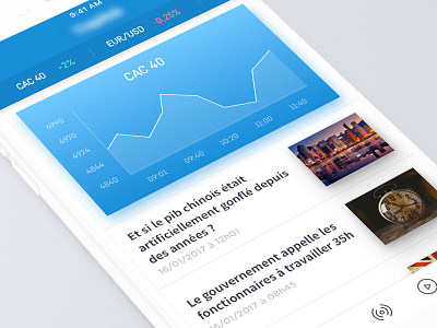 App finance app design ios iphone news stock exchange ui ux