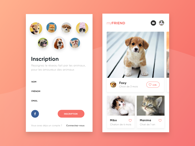 Myfriend by Martin Berbesson on Dribbble