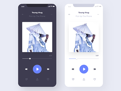 App Music app application design interface music pause play ui uidesign ux uxdesign