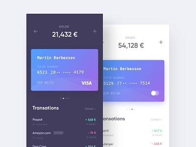 Transaction Card app application bank banking crypto cryptocurrency design transaction ui uxdesign wallet