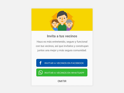 Invite users android card invite ios neighborhood pop up