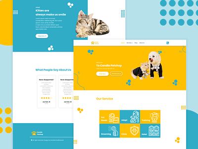 Landing Page Candle Petshop petshop ui web design