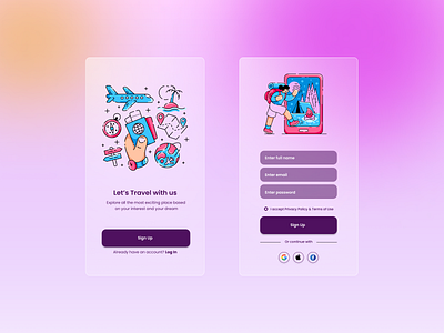 Sign Up Design illustration sign up ui ui design web design